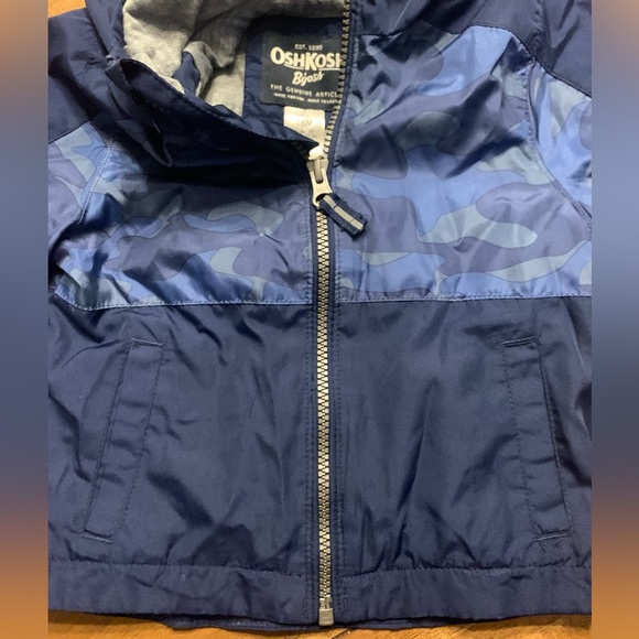 Oshkosh Blue Boys Light weight navy jacket with hood - Picture 3 of 7